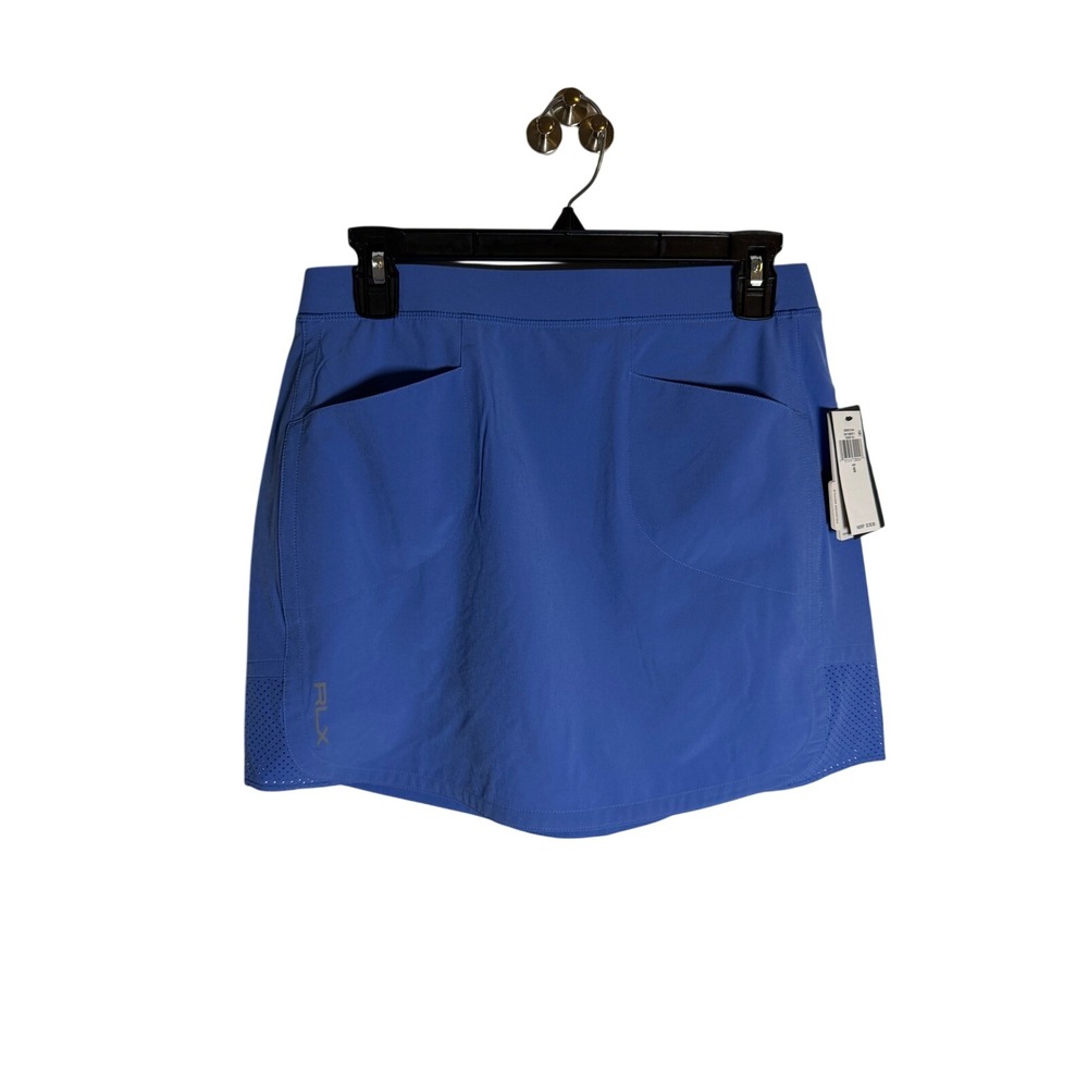 RLX Ralph Lauren Golf Skort Resort Blu Blue Perforated Athletic Skirt Womens S